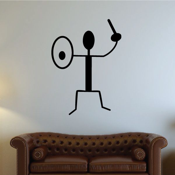 Cave Painting Warrior Decal Original Online