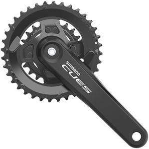 CUES FC-U4000-2 Crankset - 170mm 9/10/11-Speed 36/22t Riveted Square Taper JIS Spindle Interface BLK Get To Buy Sale Online