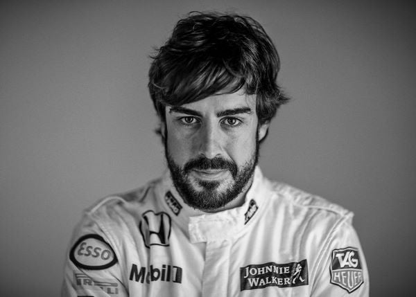 Fernando Alonso crno bela slika Cheap Big Sale