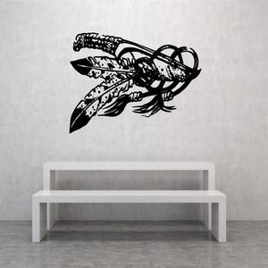 Knife with Feathers Decal Get Authentic Sale Online