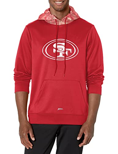 Zubaz NFL Men's San Francisco 49ers Team Color Camo Back Panel Hoodie Inexpensive Cheap Online