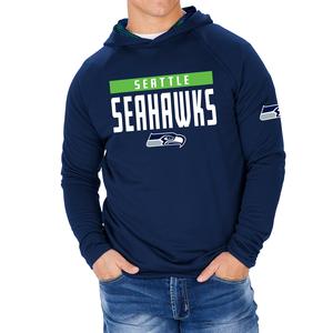 Zubaz NFL Men's Seattle Seahawks Team Color Hoodie W/ Viper Print Hood Liner Perfect Sale Online