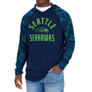 Zubaz NFL Men's Seattle Seahawks Viper Print Pullover Hooded Sweatshirt Cheap Manchester Great Sale