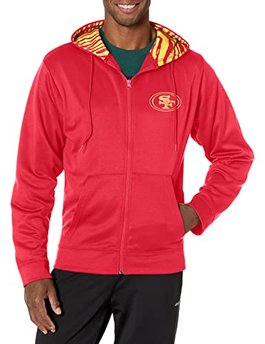 Zubaz NFL Men's San Francisco 49ers Team Full Zip Up Hoodie With Zebra Accents Best Wholesale Online