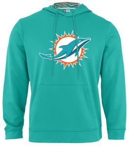 Zubaz NFL Men's Miami Dolphins Team Color Primary Logo With Zebra Hood Liner Newest Cheap Online