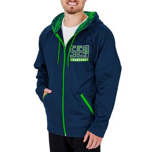 Zubaz NFL Men's Seattle Seahawks Full Zip Hoodie With Team Color Camo Lines With Paypal Sale Online