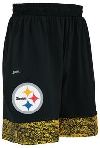 Zubaz NFL Men's Slider Short with Static Bottom Pittsburgh Steelers New Styles For Sale