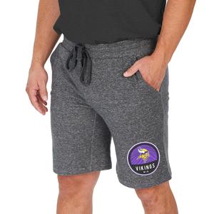 Zubaz NFL Men's MINNESOTA VIKINGS DARK HEATHER GRAY MARLED FRENCH TERRY SWEAT SHORT SM Discount Shop Offer