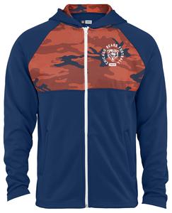 Zubaz NFL Men's Standard Full Zip Hoodie With Yoke Chicago Bears Cheap Sale Popular