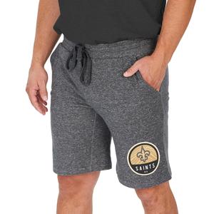 Zubaz NFL Men's NEW ORLEANS SAINTS DARK HEATHER GRAY MARLED FRENCH TERRY SWEAT SHORT LG Find Great Online