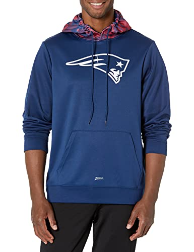 Zubaz NFL Men's New England Patriots Team Color Camo Back Panel Hoodie Geniue Stockist Cheap Online
