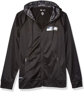 Zubaz NFL Men's Seattle Seahawks Full Zip Digital Camo Hood Hoodie, Black Sale Footlocker