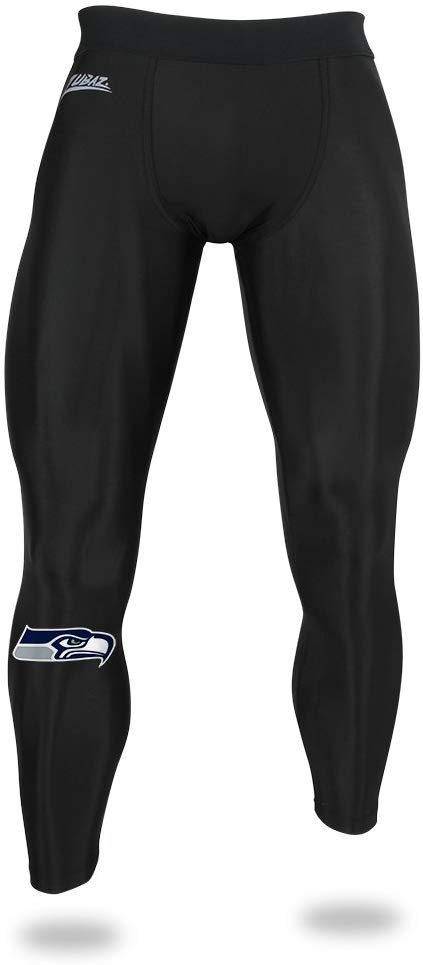 Zubaz NFL Men's Seattle Seahawks Active Performance Compression Black Leggings Huge Surprise Cheap Pice