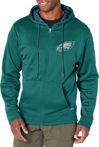 Zubaz NFL Men's Philadelphia Eagles Team Full Zip Up Hoodie With Zebra Accents Amazing Pice