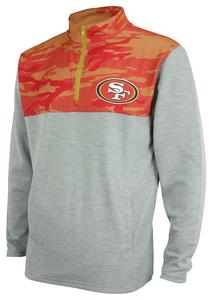 Zubaz NFL Men's San Francisco 49ers 1/4 Zip Fleece Pullover With Camo Line Purchase Cheap Pice