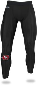 Zubaz NFL Men's San Francisco 49ers Active Performance Compression Black Leggings Cheap Sale Outlet Store