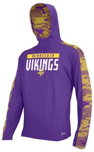 Zubaz NFL Men's Minnesota Vikings Lightweight Elevated Hoodie with Camo Accents Sale Outlet