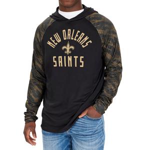 Zubaz NFL Men's New Orleans Saints Viper Print Pullover Hooded Sweatshirt Clearance For Nice
