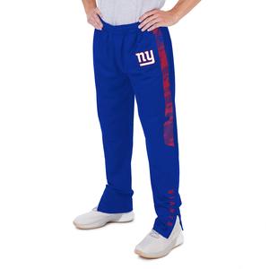 Zubaz NFL Men's NEW YORK GIANTS ROYAL BLUE TRACK PANT W/ ROYAL BLUE/RED CAMO LINES HALF SIDE PANELS Double Extra Large Shop For