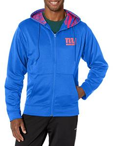 Zubaz NFL Men's New York Giants Team Full Zip Up Hoodie With Zebra Accents Store Online