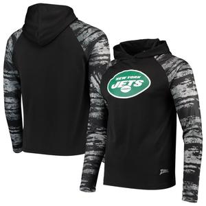 Zubaz NFL Men's New York Jets Oxide Raglan French Terry Pullover Hoodie Buy Cheap Choice