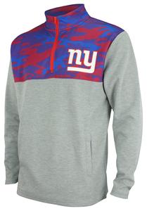 Zubaz NFL Men's New York Giants 1/4 Zip Fleece Pullover with Camo Lines Pices Cheap Pice