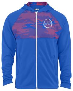 Zubaz NFL Men's Standard Full Zip Hoodie With Yoke Buffalo Bills Clearance Outlet