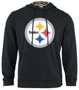 Zubaz NFL Men's Pittsburgh Steelers Team Color Primary Logo With Zebra Hood Liner Best Wholesale For Sale