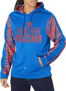 Zubaz NFL Men's New York Giants Team Color with Zebra Accents Pullover Hoodie 100% Original Online