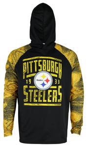 Zubaz NFL Men's Pittsburgh Steelers Light Weight Pullover Hoodie with Static Sleeves Manchester Great Sale Online