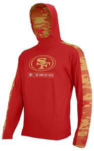 Zubaz NFL Men's San Francisco 49ers Elevated Lightweight Hoodie W/ Camo Accents Free Shipping Tumblr