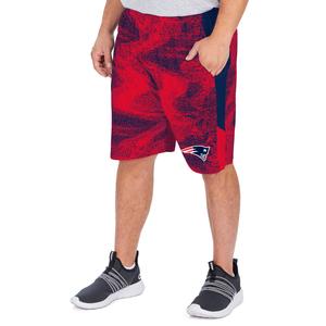 Zubaz NFL Men's New England Patriots Team Color Static Short With Side Panels Clearance Fake