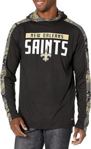 Zubaz NFL Men's New Orleans Saints Lightweight Elevated Hoodie with Camo Accents Low Pice