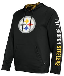 Zubaz NFL Men's Pittsburgh Steelers Solid Team Hoodie with Camo Lined Hood Sale Deals
