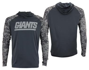 Zubaz NFL Men's New York Giants Gray Post Light Weight Hoodie Best Pices Sale Online