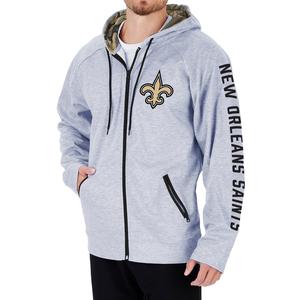 Zubaz NFL Men's New Orleans Saints Full Zip Hoodie W/ Camo Lines Perfect Sale Online