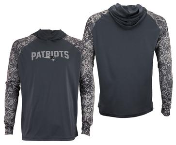 Zubaz NFL Men's New England Patriots Gray Post Light Weight Hoodie Latest Sale Online