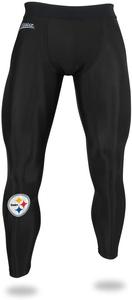 Zubaz NFL Men's Pittsburgh Steelers Active Performance Compression Black Leggings Pay With Paypal Cheap Online