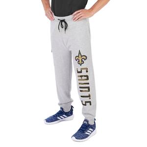 Zubaz NFL Men's New Orleans Saints Heather Gray Cargo Sweatpants With Mastercard Online