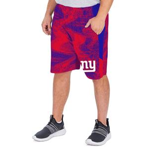 Zubaz NFL Men's New York Giants Team Color Static Short With Side Panels Clearance Shop