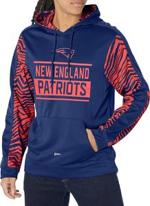 Zubaz NFL Men's New England Patriots Team Color with Zebra Accents Pullover Hoodie Cheap Pick A Best