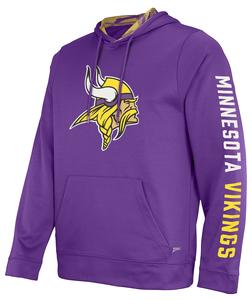 Zubaz NFL Men's Minnesota Vikings Solid Team Hoodie with Camo Lined Hood 2025 Sale Online