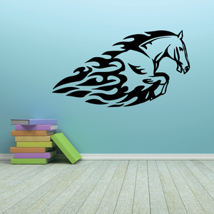 Long Tailed Saddled Horse Walking Decal Discount Cheapest