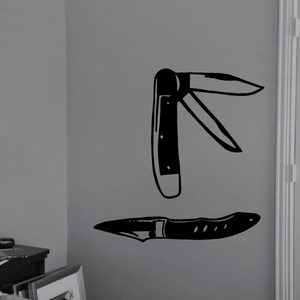 Folding Knife Decal Cheap For Nice