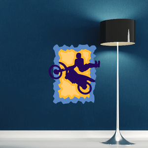 Blue and Lite Blue Dirt Bike Sticker Buy Cheap Pay With Paypal