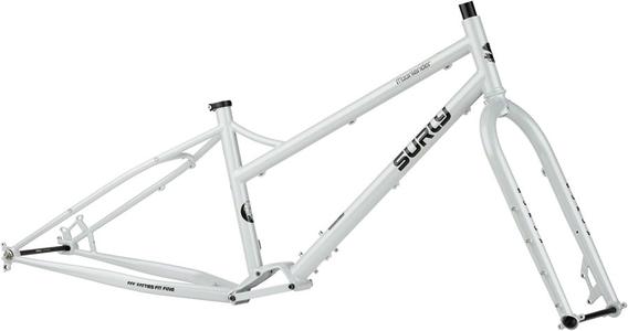 Moonlander Fat Tire Bike Frameset - 24" Steel Lunar Dust Gray Medium Cheap Discounts