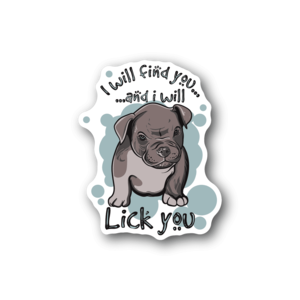 Blue Pitbull Pup Sticker For Sale Online