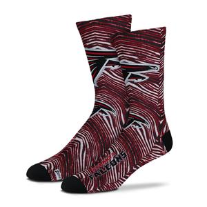 Zubaz By For Bare Feet NFL Zubified Adult and Youth Dress Socks, Atlanta Falcons, Large High Quality For Sale