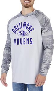 Zubaz Baltimore Ravens NFL Men's Grey Hoodie with Tonal Camo Sleeves Outlet For Nice