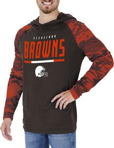 Zubaz Cleveland Browns NFL Men's Lightweight Hoodie with Team Camo Sleeves Buy Cheap Shop